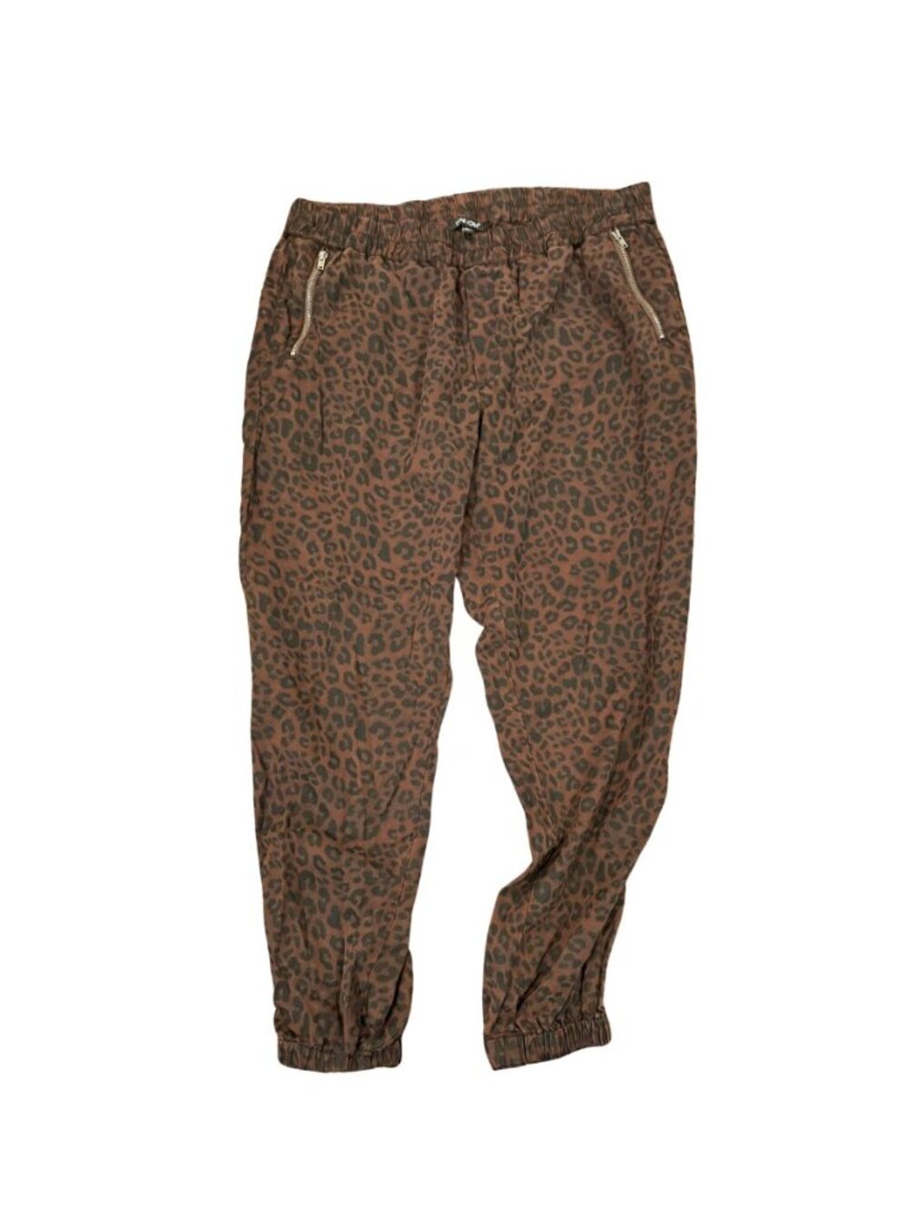 Dear John Leopard Print Tencel Jogger Pants SZ L